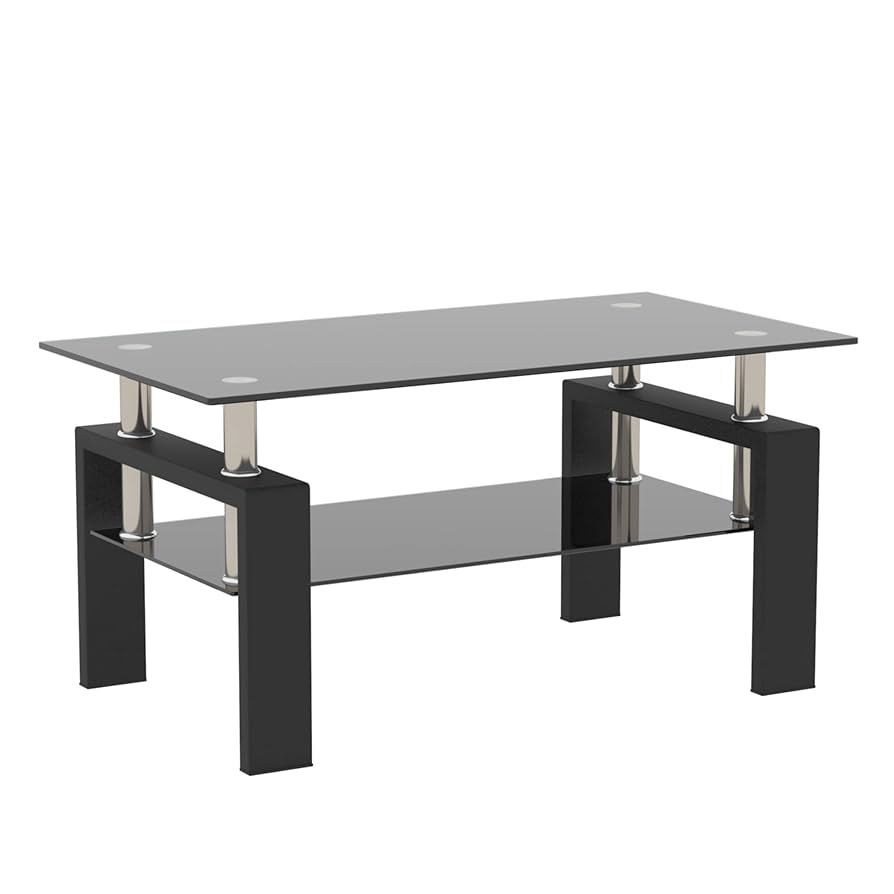 黒　ガラステーブル 高さ可動式 楽天市場】【送料無料】 センターテーブル ガラステーブル ガラス製